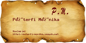 Péterfi Mónika névjegykártya