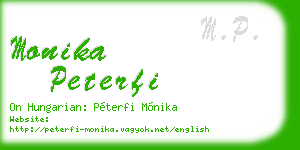 monika peterfi business card